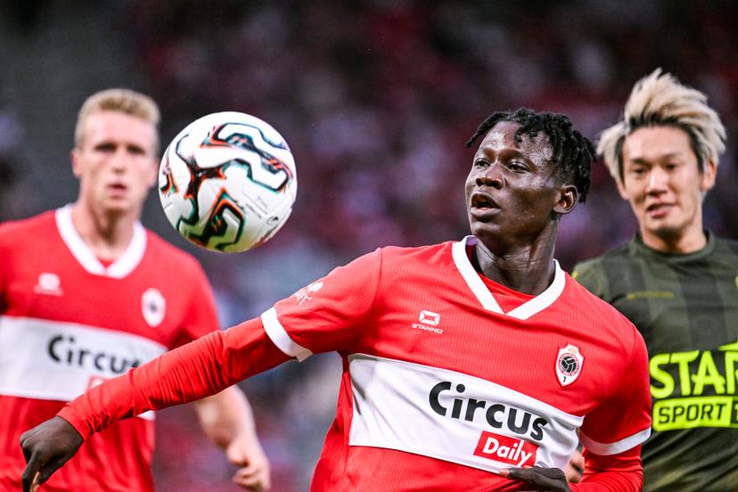 Antwerp's Gabriel David pictured in action during a soccer match between Royal Antwerp FC and OH Leuven, Sunday 10 August 2025 in Antwerp, on day 3 of the 2025-2026 'Jupiler Pro League' first division of the Belgian championship. BELGA PHOTO TOM GOYVAERTS