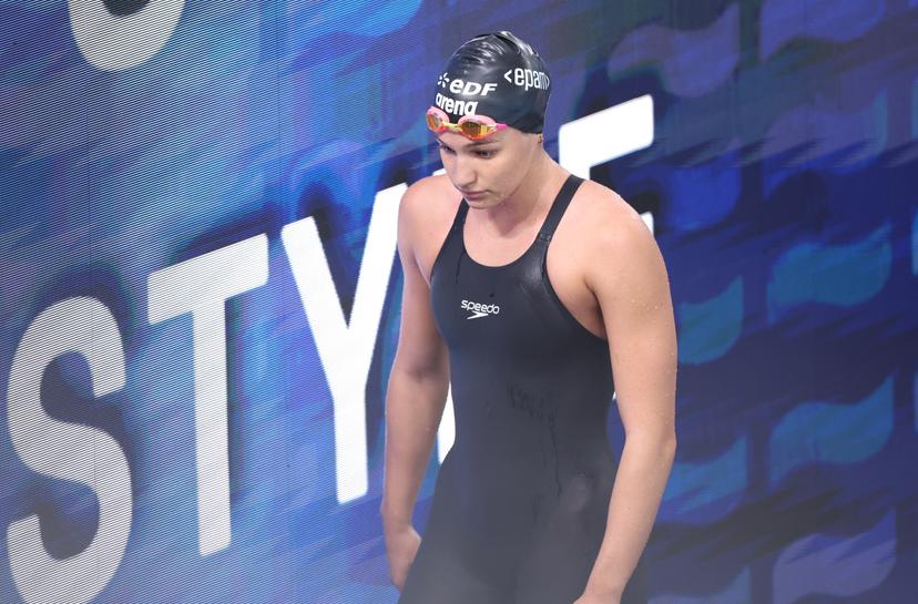 Belgian swimmer Sarah Dumont pictured after the Swim-Off of the Women's 100m Freestyle heats, at the European Aquatics Championships in Paris, France on Monday 10 August 2026. BELGA PHOTO VIRGINIE LEFOUR
