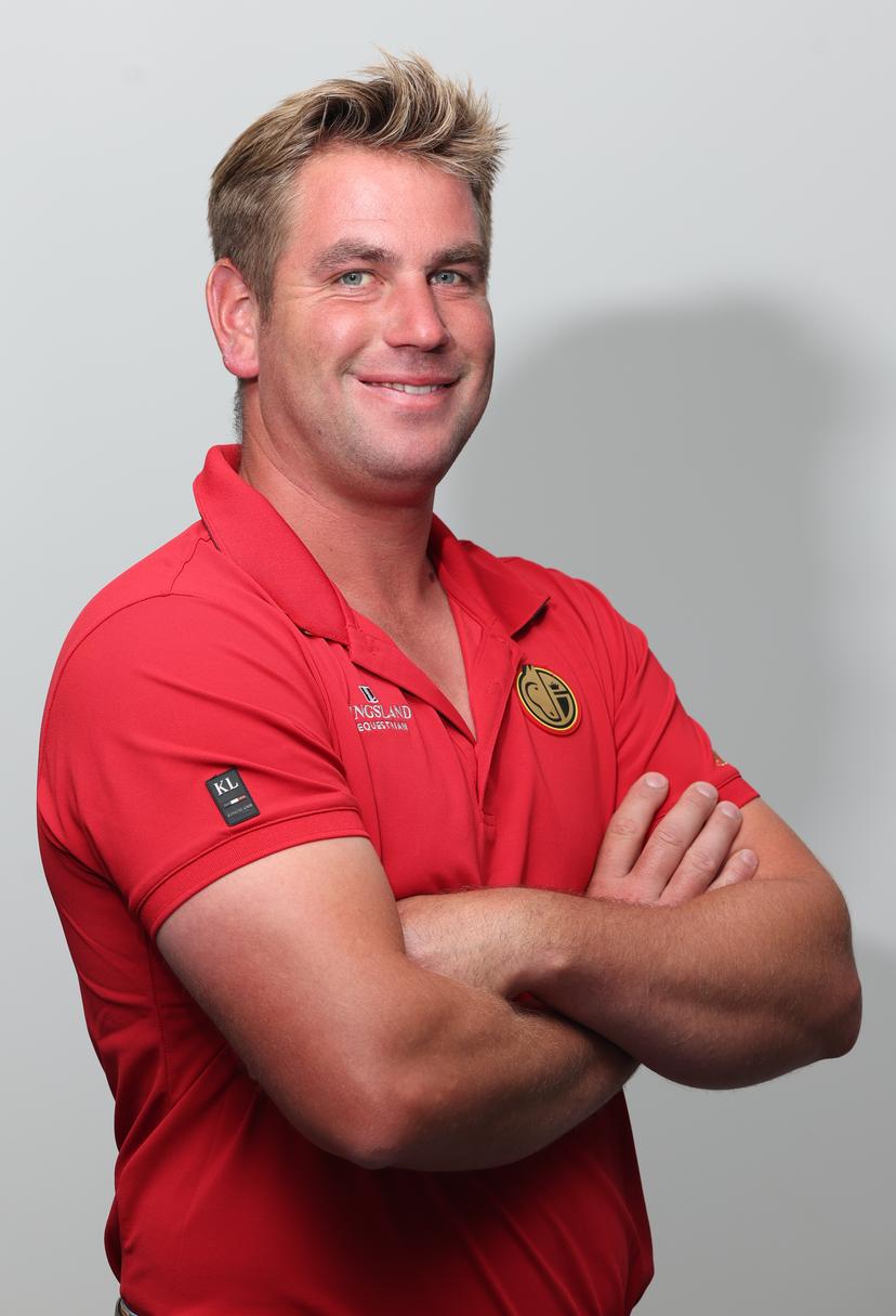 Belgian Dries Degrieck poses for the photographer during a press moment of the 'Red Musketeers' riders that will compete at the upcoming World Championships, on Monday 27 July 2026 in Zaventem. The FEI World Championships will take place in Aachen, Germany from 11 to 23 August. BELGA PHOTO VIRGINIE LEFOUR