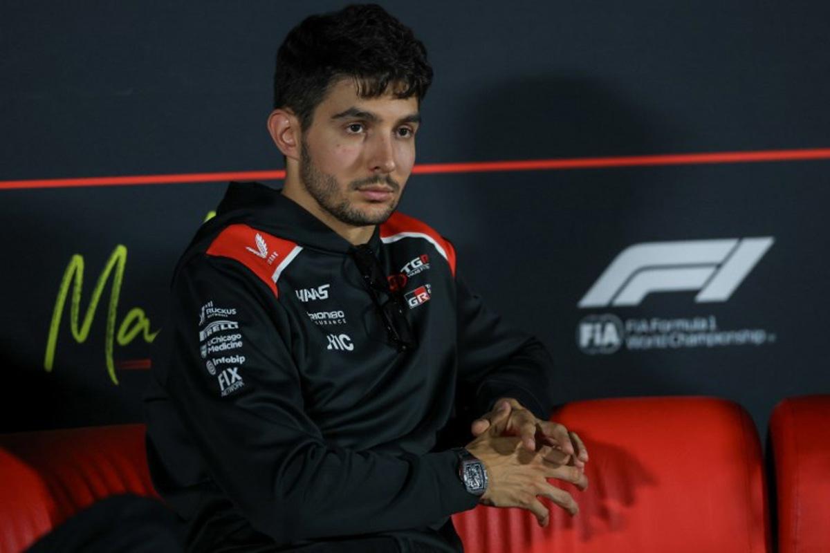 Haas F1 Team's French driver Esteban Ocon attends a press conference at the Madring circuit on September 10, 2026 in Madrid, ahead of the Spanish Formula One Grand Prix. The Madring, a semi-urban track featuring 22 corners over a distance of 5.4 kilometres, will host it's inaugural Spanish Grand Prix on September 13, 2026.  Pierre-Philippe MARCOU / AFP