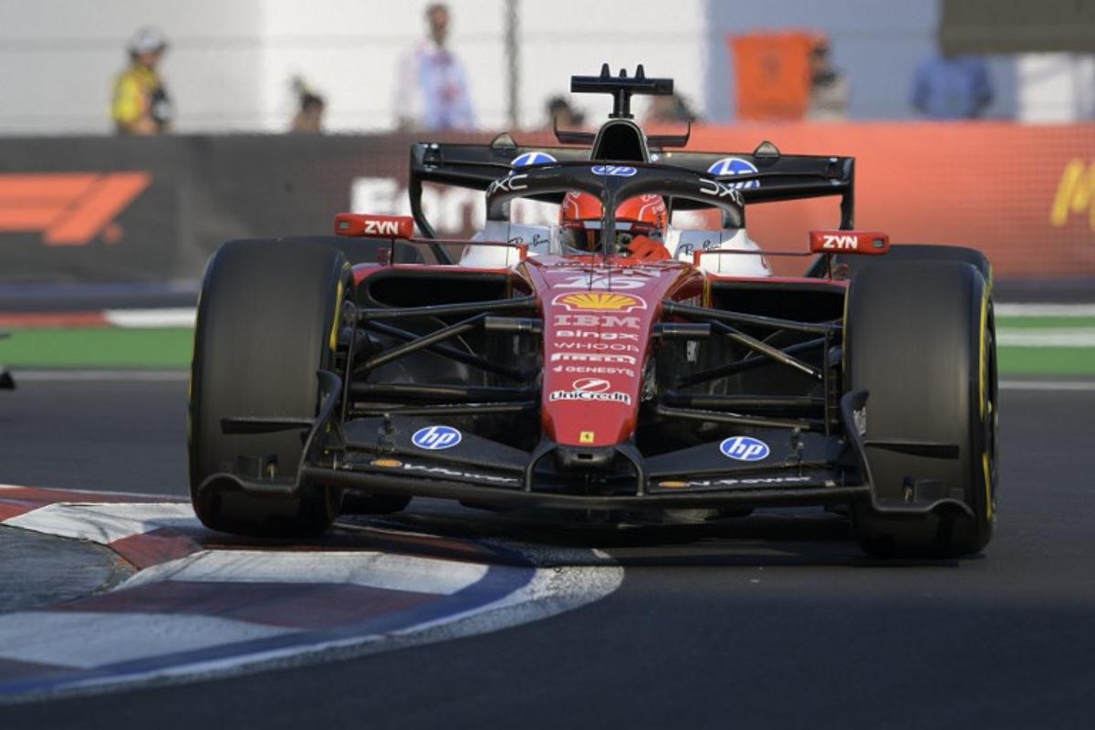 Ferrari's Monegasque driver Charles Leclerc races during the second practice session of the Mexico City Formula One Grand Prix at the Hermanos Rodriguez racetrack in Mexico City on October 30, 2026.  Alfredo ESTRELLA / AFP