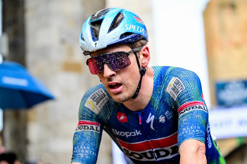 Belgian Ilan Van Wilder of Soudal Quick-Step pictured after the second stage of the Tirreno-Adriatico cycling race, from Camaiore to San Gimignano (206 km), Italy, Tuesday 10 March 2026. BELGA PHOTO DIRK WAEM