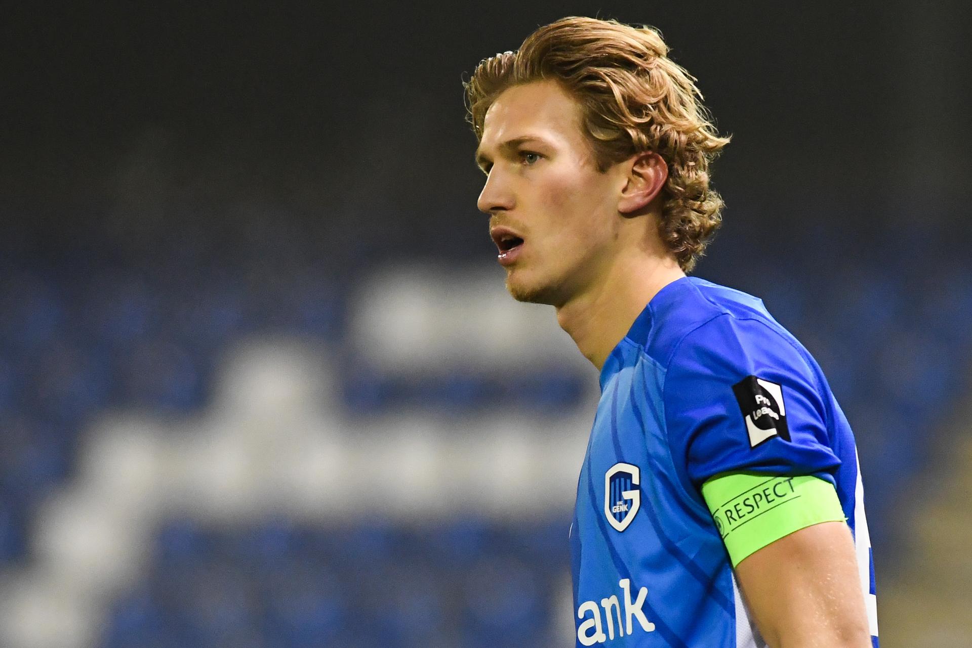 Genk's Nolan Martens pictured during a soccer match between Jong Genk and RFC Seraing, Sunday 19 January 2025 in Geel, on day 18 of the 2024-2025 season of the 'Challenger Pro League' second division of the Belgian championship. BELGA PHOTO JILL DELSAUX
