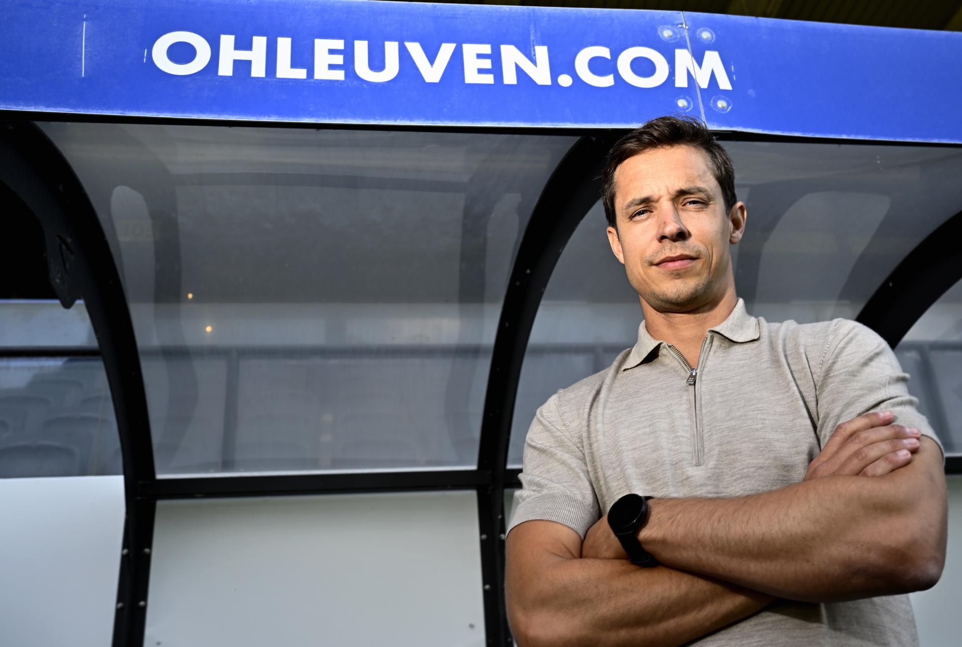 OHL's head coach David Hubert poses for the photographer during a press conference of Belgian soccer team Oud-Heverlee Leuven to present their new head coach, Tuesday 17 June 2025 in Leuven. BELGA PHOTO ERIC LALMAND