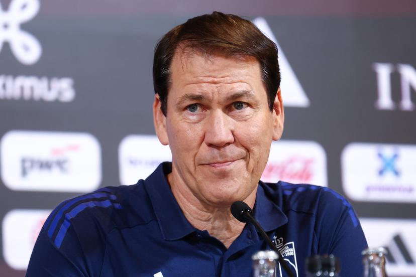 Belgium's head coach Rudi Garcia pictured during a press conference to announce the selection of the Red Devils, the Belgian national soccer team, at the Proximus Basecamp in Tubize, Friday 03 October 2025. The team is preparing for the matches against North Macedonia (10/10) and Wales (13/10). BELGA PHOTO BRUNO FAHY