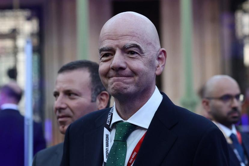 President of FIFA Gianni Infantino (2ndL) attends the closing ceremony of the Esports World Cup at the Grand Palais in Paris, France, on August 23, 2026.  Teresa SUAREZ / POOL / AFP