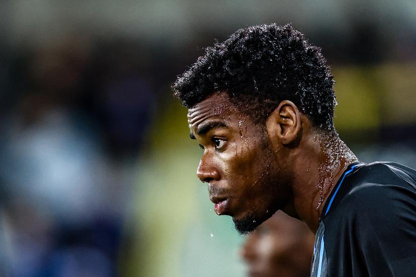 Club's Raphael Onyedika pictured during a soccer match between Club Brugge and FC Dender EH, Saturday 01 November 2025 in Brugge, on day 13 of the 2025-2026 'Jupiler Pro League' first division of the Belgian championship. BELGA PHOTO BRUNO FAHY