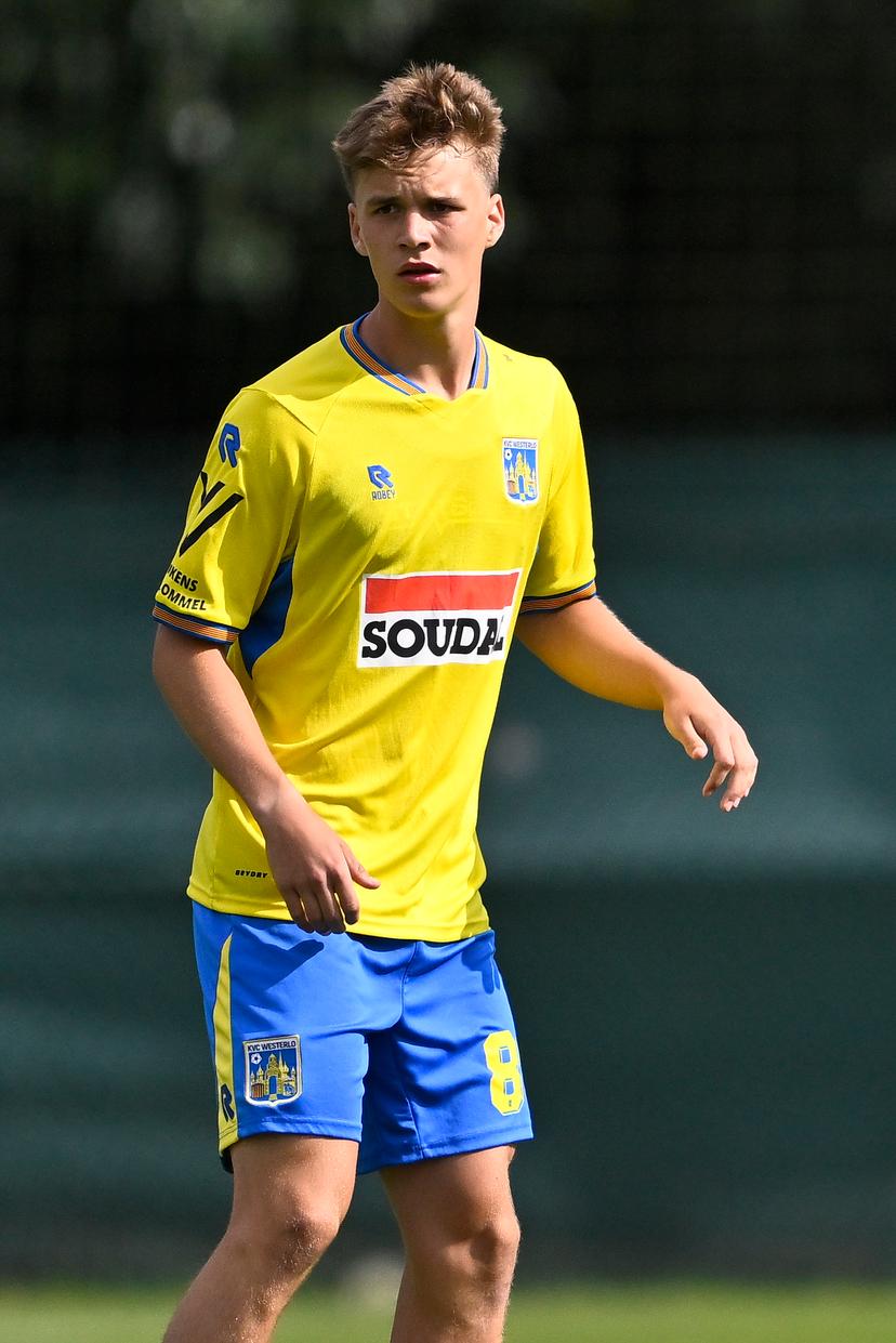 Westerlo's Olivier Janezic pictured during a friendly soccer game between Jupiler Pro League team KVC Westerlo and Saudi Arabian team Al Fahya, on Wednesday 22 July 2026 in Westerlo, in preparation of the upcoming 2026-2027 Belgian soccer season. BELGA PHOTO JOHAN EYCKENS