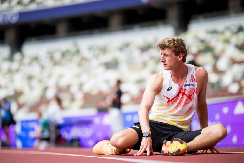 Belgian Alexander Doom pictured in action during a training session at the National Stadium of Tokyo before the World Athletics Championships in Tokyo, Japan, on Friday 12 September 2025. The outdoor Worlds are taking place from 13 to 21 September. BELGA PHOTO JASPER JACOBS