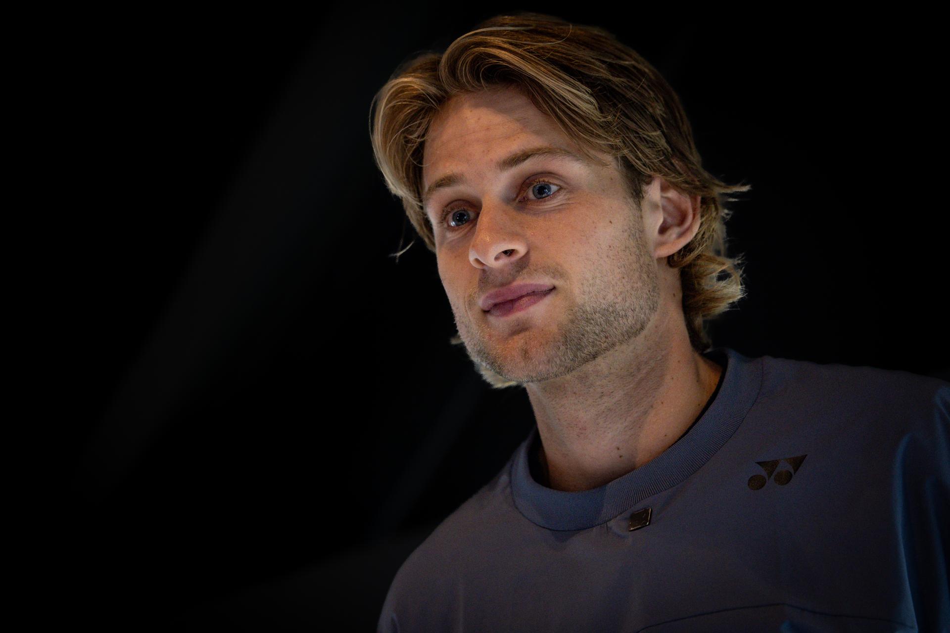 Belgian Zizou Bergs pictured during media day during the European Open ATP tennis tournament in Brussels, on Monday 13 October 2025. This year's edition of the tournament is taking place from 12 to 19 October 2025. BELGA PHOTO DAVID PINTENS