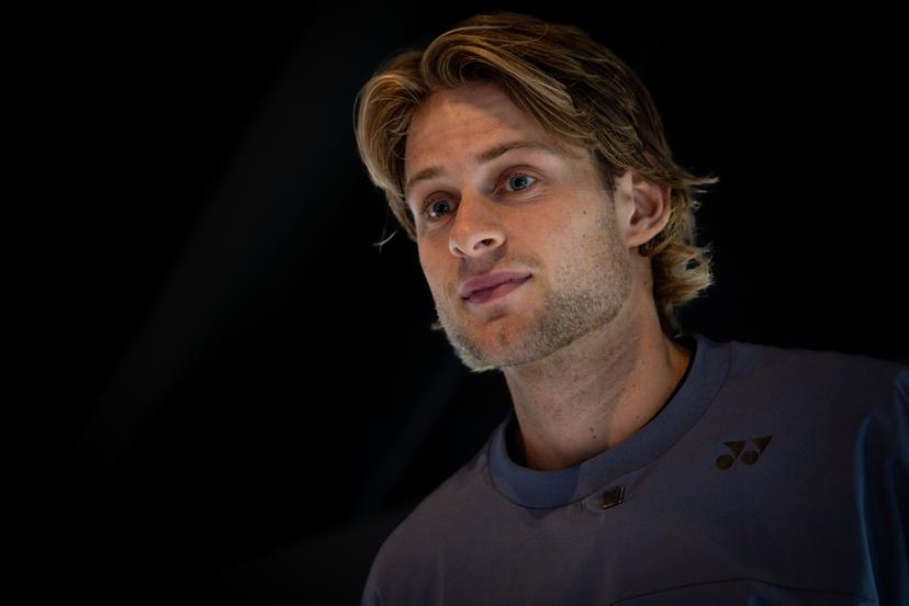 Belgian Zizou Bergs pictured during media day during the European Open ATP tennis tournament in Brussels, on Monday 13 October 2025. This year's edition of the tournament is taking place from 12 to 19 October 2025. BELGA PHOTO DAVID PINTENS