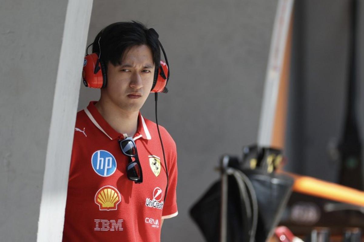Ferrari's Chinese reserve driver Zhou Guanyu is seen before the sprint race of the Formula One Chinese Grand Prix at the Shanghai International Circuit in Shanghai on March 22, 2025.  WU HAO / POOL / AFP