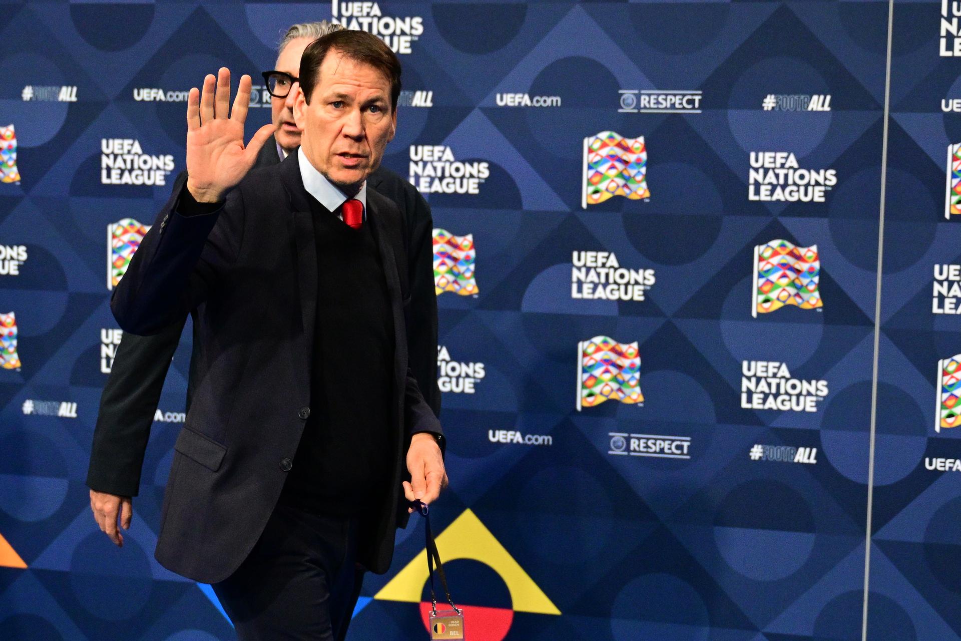 Belgium's head coach Rudi Garcia pictured at the red carpet ahead of the draw of the league phase for the 26/27 edition of the Nations League soccer tournament, on Thursday 12 February 2026 in Brussels. BELGA PHOTO DIRK WAEM