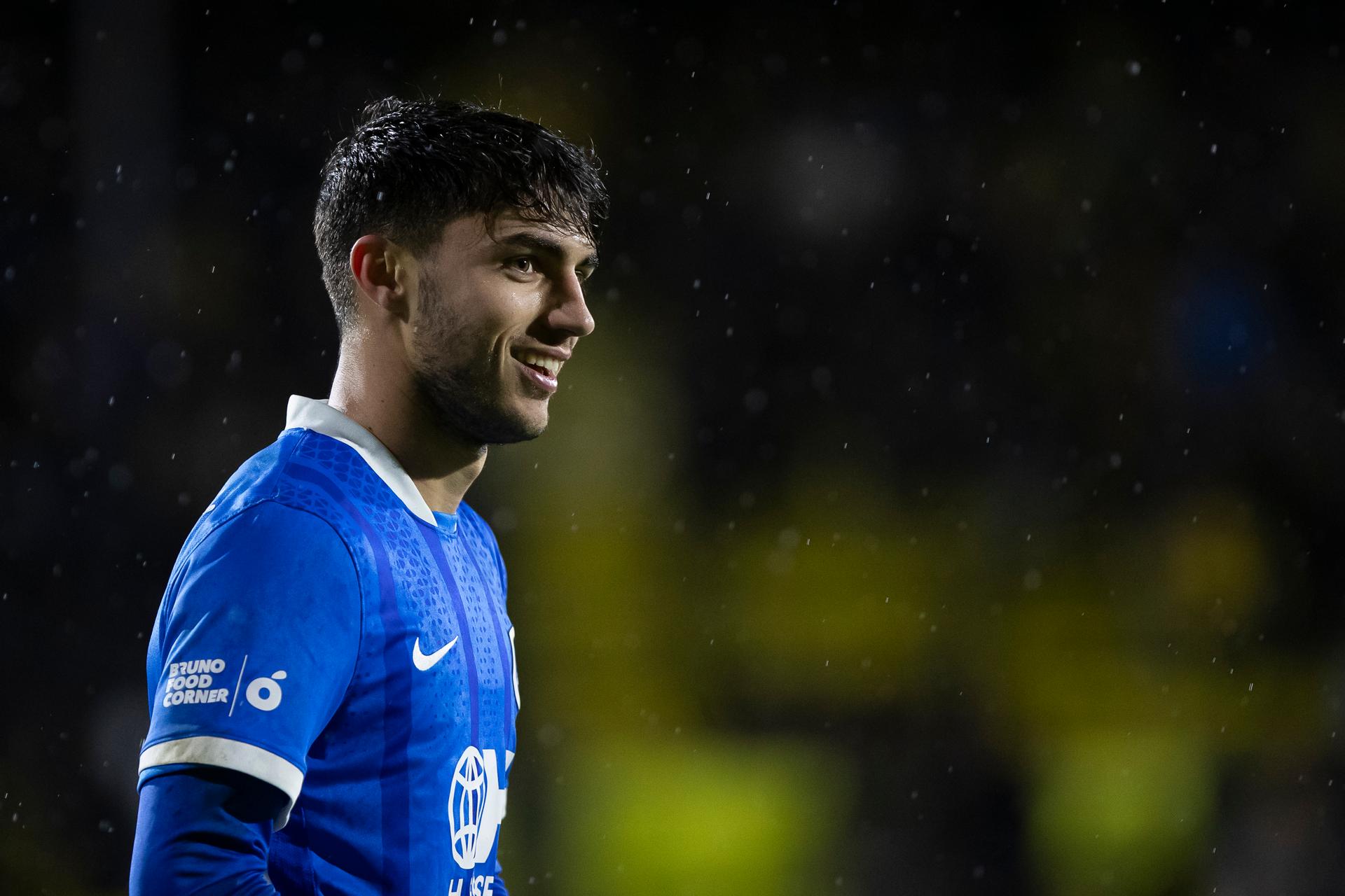 Jong Genk's Luca Oyen pictured after scoring during a soccer game between Lierse SK and Jong Genk, Saturday 06 December 2025 in Lier, on day 16 of the 2025-2026 'Challenger Pro League' 1B second division of the Belgian championship. BELGA PHOTO KRISTOF VAN ACCOM