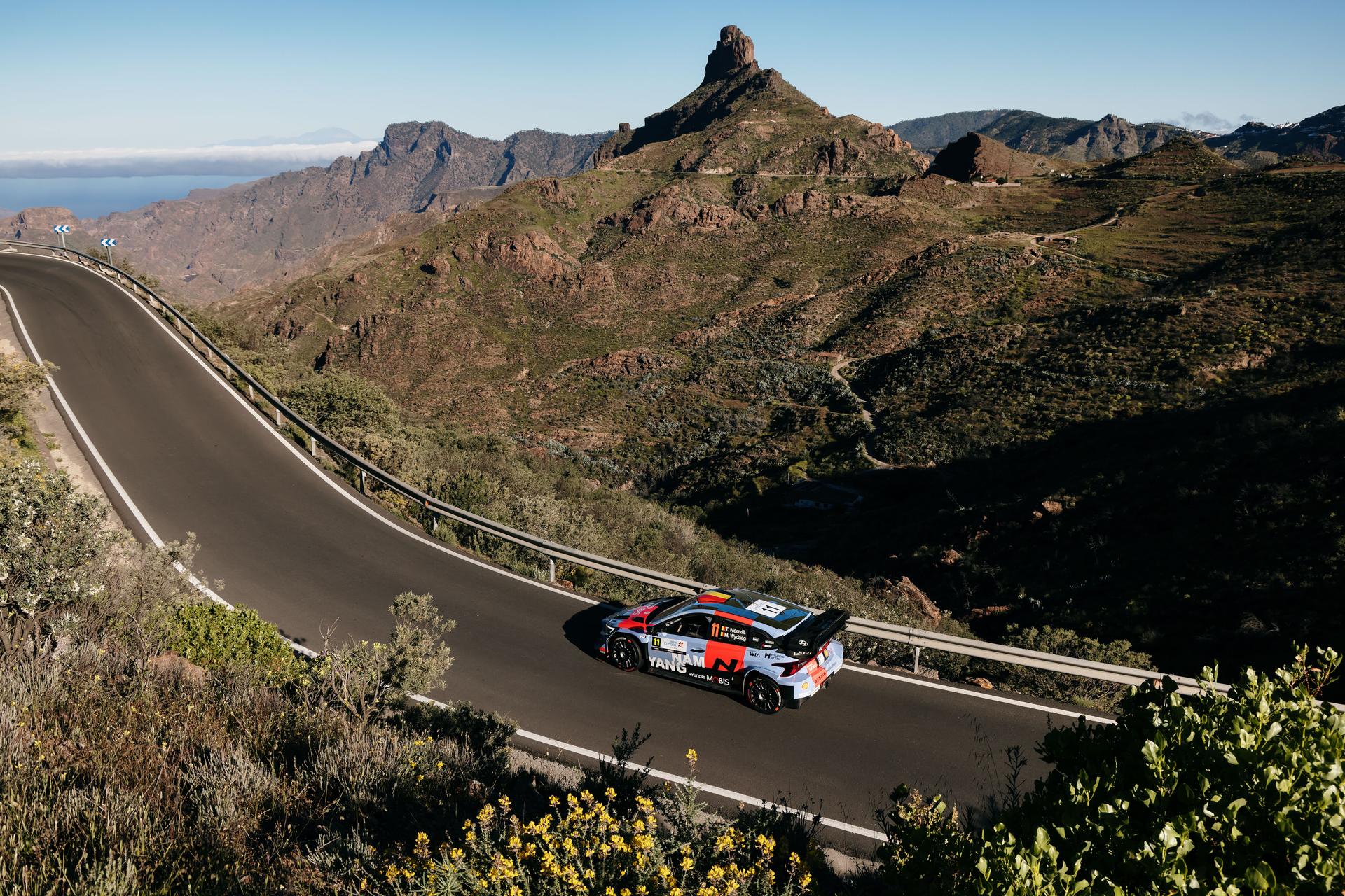 ATTENTION EDITORS - HAND OUT PICTURES - EDITORIAL USE ONLY - MANDATORY CREDIT ' Hyundai Motorsport GmbH '  This handout picture, distributed by Eric Dupain, shows Belgian Thierry Neuville and Martijn Wydaeghe in action during the WRC Rally Islas Canarias in Las Palmas, Spain, Friday 24 April 2026.  PHOTO HANDOUT Hyundai Motorsport GmbH - HELENA EL MOKNI    *** Belga and Belga Editorial Board decline all responsibility regarding the content of this picture. ***