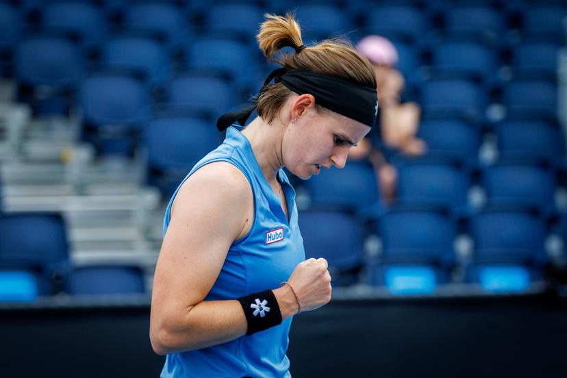 Belgium's Greet Minnen pictured during a third round qualifying match against Poland's Linda Klimovicova in the women singles at the Australian Open, Melbourne Park, Melbourne on Thursday 15 January 2026.  BELGA PHOTO PATRICK HAMILTON  --- BENELUX ONLY   ---