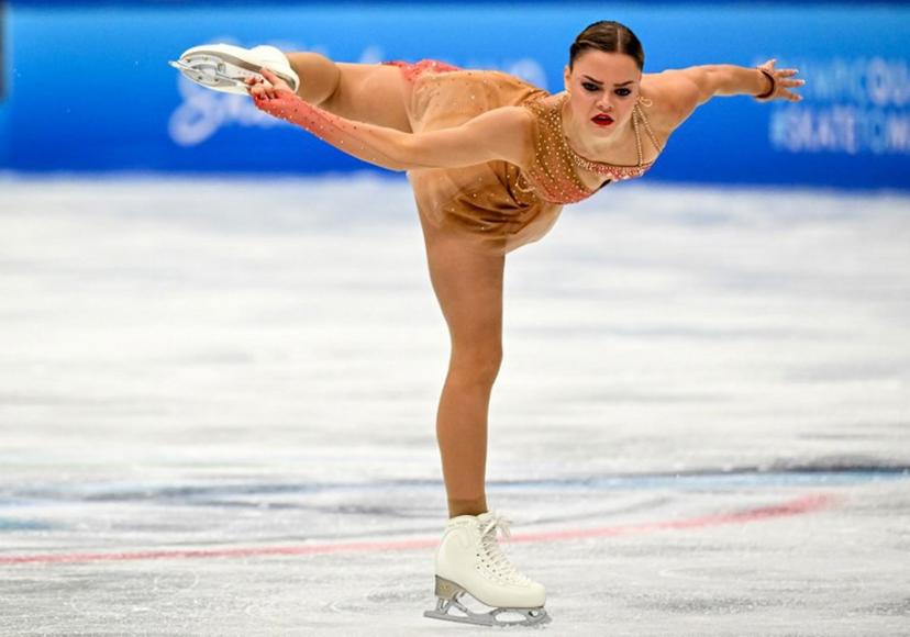 Belgium's Loena Hendrickx competes in women's free skating during the ISU Skate to Milano Figure Skating Qualifier 2025 in Beijing on September 20, 2025.  ADEK BERRY / AFP