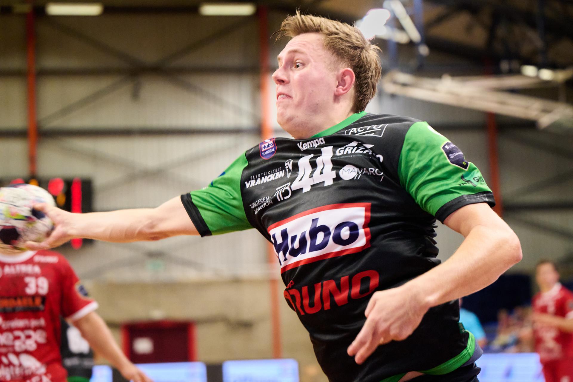 ATTENTION EDITORS - HAND OUT PICTURES - EDITORIAL USE WITH STORY ON HANDBALL ONLY - MANDATORY CREDIT ALAIN DECAMPS  -   Hand out picture released by Alain Decamps shows Jasper Ritzen during the men's Supercup handball game between HUBO Handbal  and Derdaele Sporting Handbal, on Saturday 29 August 2026 in Hasselt. PHOTO ALAIN DECAMPS  Belga and Belga Editorial Board decline all responsibility regarding the content of this picture.