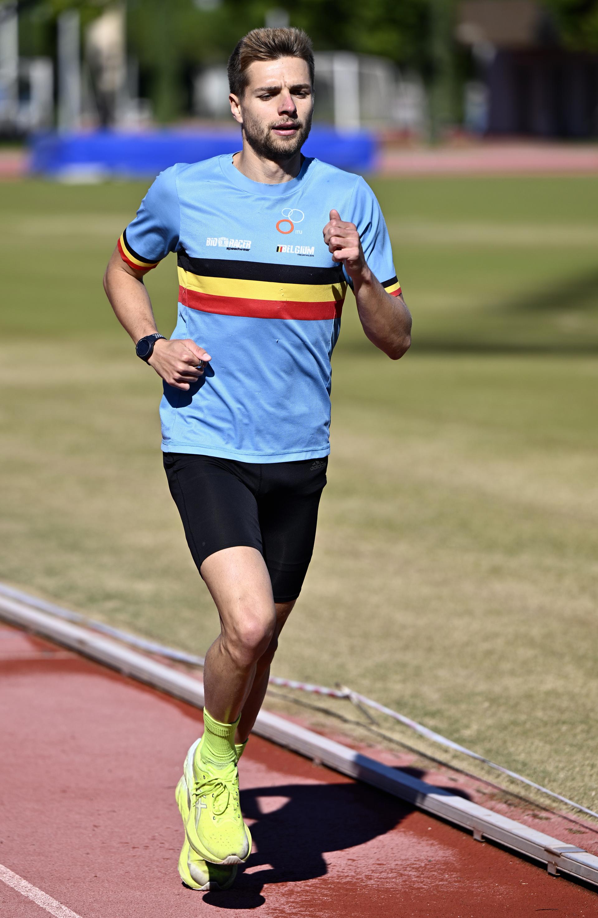 Belgian Athlete Arnaud Mengal pictured during a training camp organized by the BOIC-COIB Belgian Olympic Committee in Belek, Turkey, Monday 18 November 2024. The camp takes place from 11 to 25 November. BELGA PHOTO ERIC LALMAND