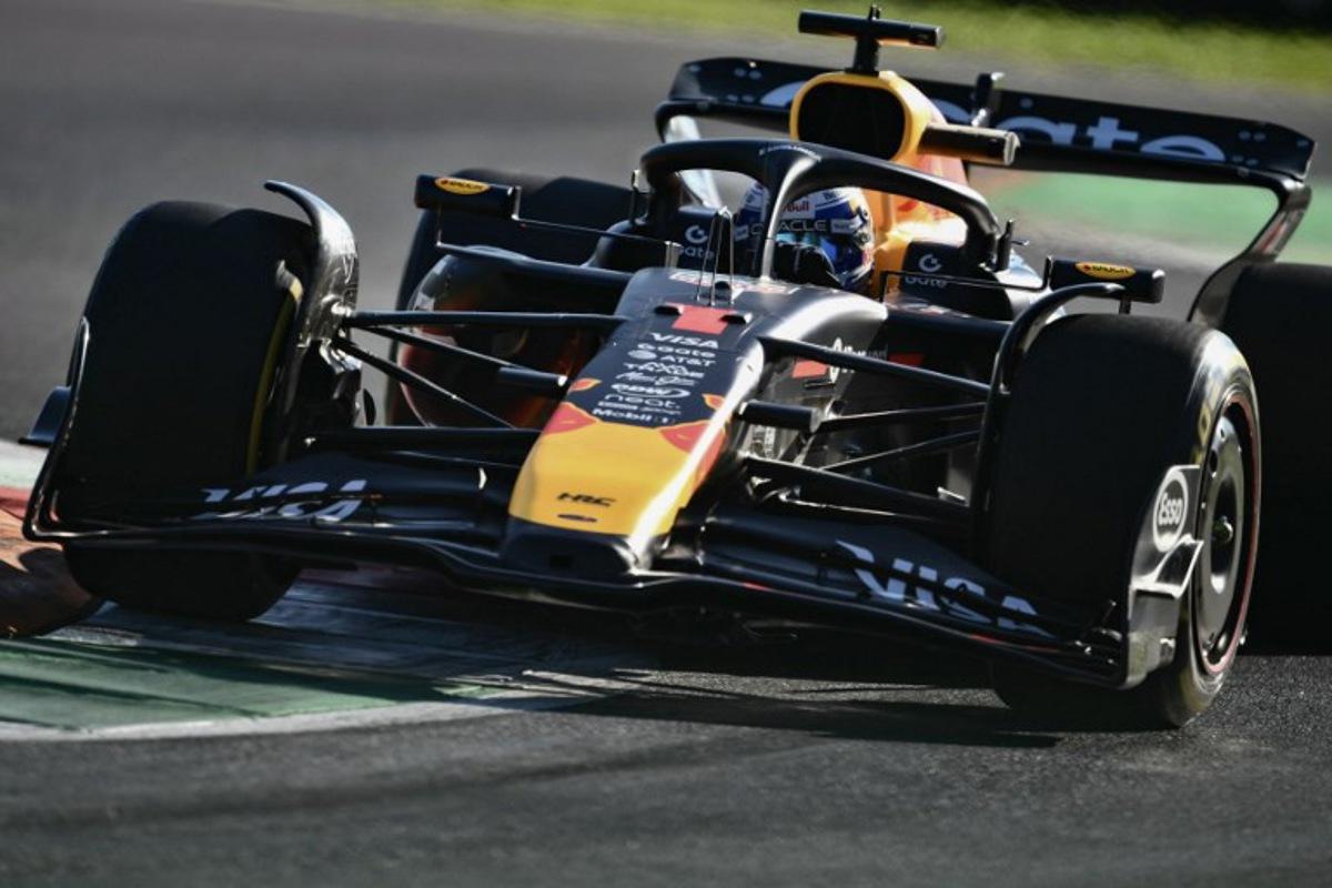 Red Bull Racing's Dutch driver Max Verstappen races during the second practice session ahead of the Italian Formula One Grand Prix at the Autodromo Nazionale Monza circuit, in Monza, northern Italy, on September 5, 2025.  Marco BERTORELLO / AFP