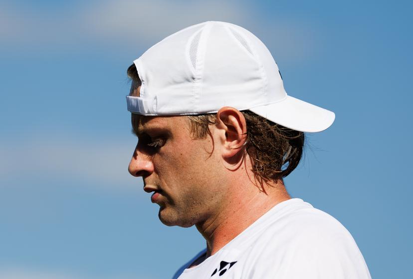 Belgian Zizou Bergs pictured during a tennis match between Belgian Bergs and British Fery, in the third round of the Men's singles at the Wimbledon grand slam tennis tournament in London, Britain, Saturday 04 July 2026. BELGA PHOTO BENOIT DOPPAGNE