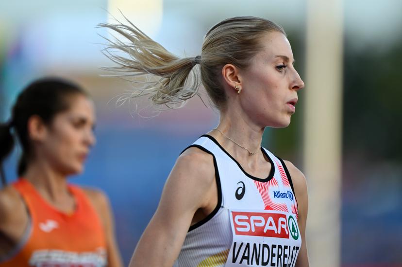 Belgium's Elise Vanderelst is pictured in action during the women's 5.000m event  on the second day of the European Athletics Championships (August 10-18) in Birmingham, United Kingdom, on Tuesday 11 August 2026. BELGA PHOTO ERIC LALMAND