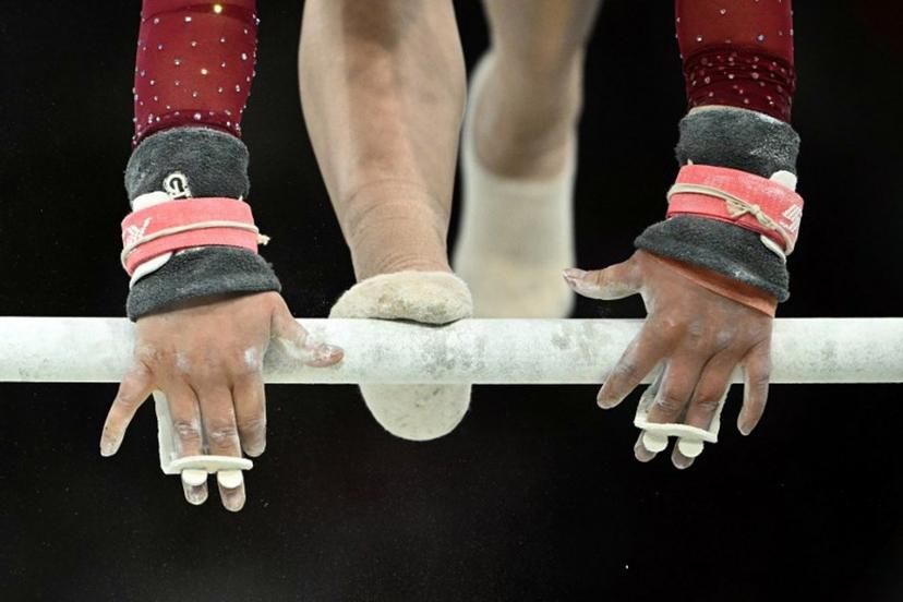 Mexico's Alexa Moreno competes in the uneven bars event of the artistic gymnastics women's qualification during the Paris 2024 Olympic Games at the Bercy Arena in Paris, on July 28, 2024.  Lionel BONAVENTURE / AFP