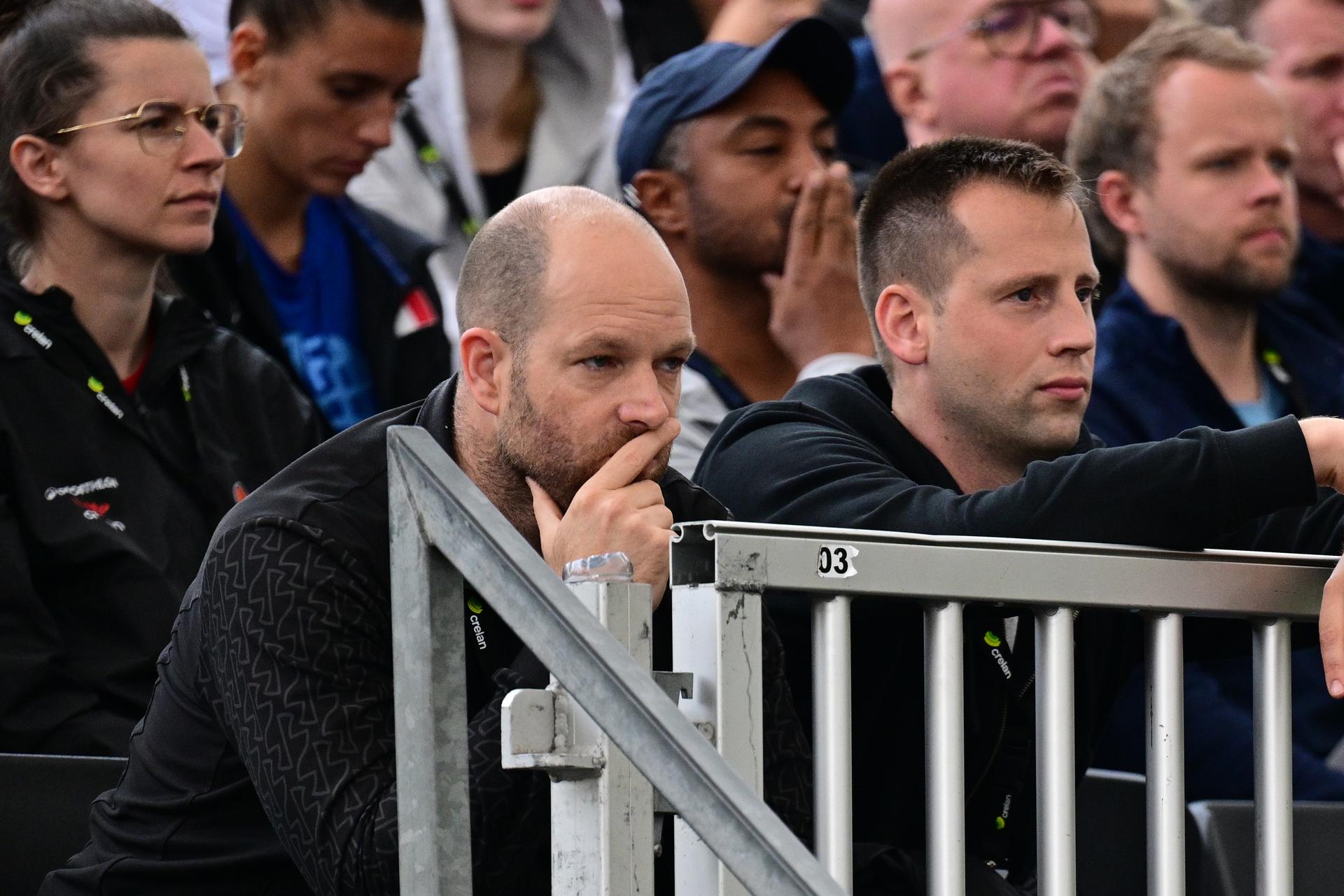 Belgium's head coach Christopher Pegg pictured during a 3x3 basketball game between Latvia and Belgium, a quarter-finals game the men's FIBA 3x3 Europe Cup, on Sunday 13 September 2026 in Antwerp. BELGA PHOTO DIRK WAEM