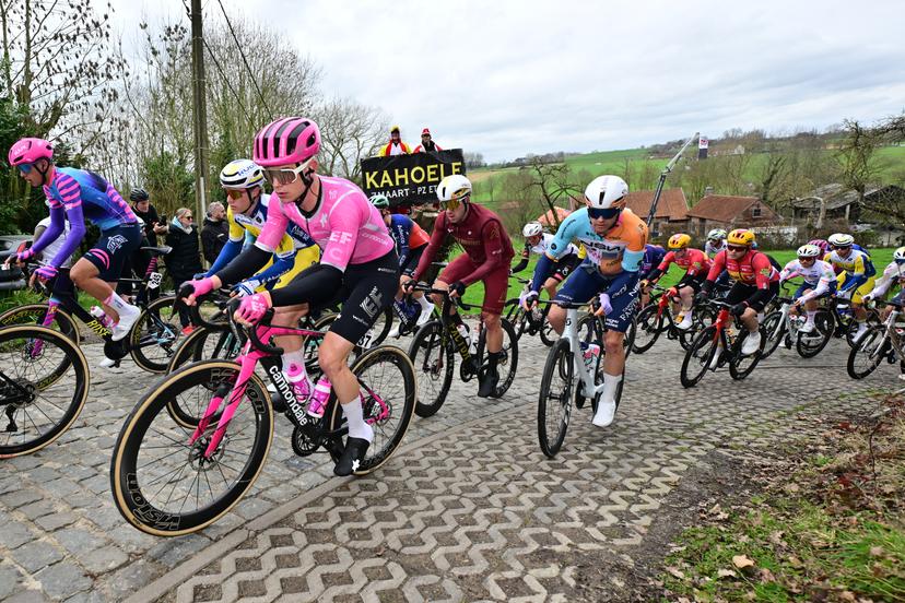 Netherlands' Marijn Van Den Berg of EF Education-EasyPost pictured in action during the 78th edition of the men elite race of the Kuurne-Brussels-Kuurne one day cycling race, 195 km from Kuurne to Kuurne via Brussels, Sunday 01 March 2026.  BELGA PHOTO DIRK WAEM