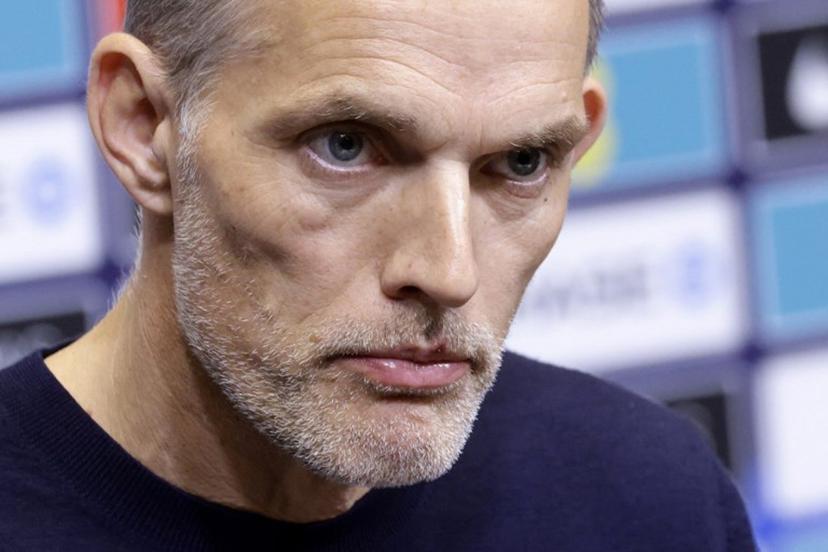 England's German head coach Thomas Tuchel attends a press conference at Wembley Stadium, north west London, on September 18, 2026, ahead of their Nations League fixture against Spain.  Brook Mitchell / AFP