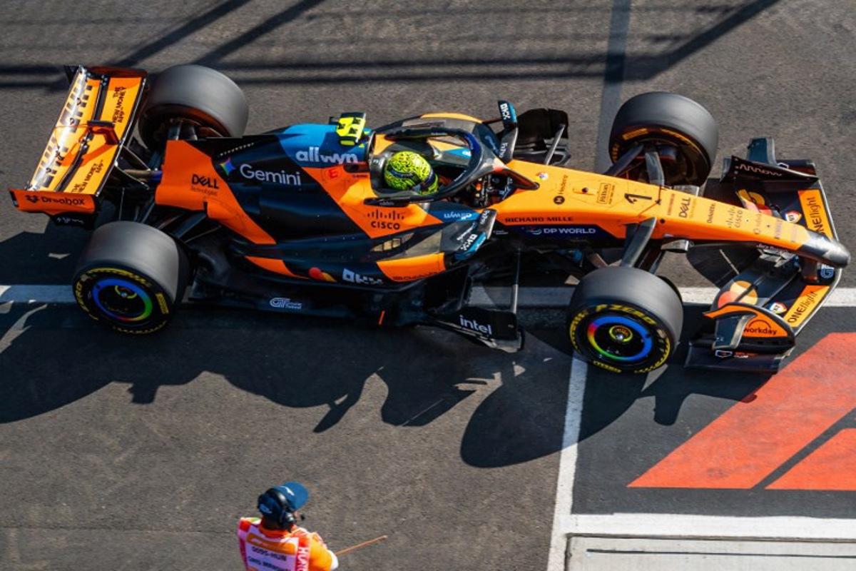 McLaren's British driver Lando Norris drives during the second practice session at the Hungaroring racetrack in Mogyorod near Budapest, Hungary, on July 24, 2026 ahead of the Formula One Hungarian Grand Prix.  Andrej ISAKOVIC / AFP