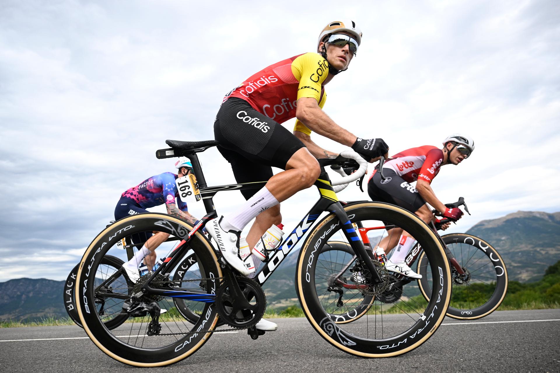 French Damien Touze of Cofidis pictured in action during stage 17 of the 2025 Tour de France cycling race, from Bollene to Valence (161km), on Wednesday 23 July 2025 in France. The 112th edition of the Tour de France starts on Saturday 5 July in Lille, France, and will finish in Paris, France on the 27th of July.   BELGA PHOTO JASPER JACOBS