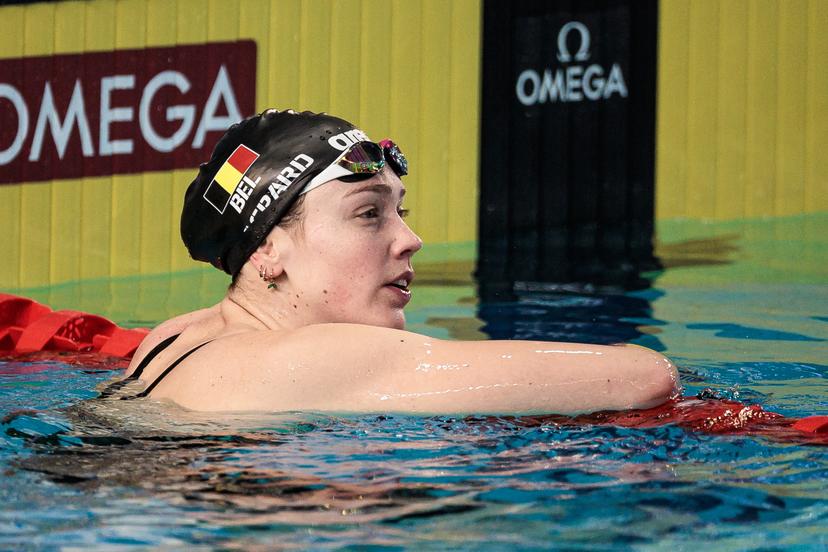 Florine Gaspard of Belgium during the Women's 100m Breaststroke Semifinal 2 at the European Aquatics Short Course Swimming Championships in Lublin, Poland, on Tuesday 02 December 2025. BELGA PHOTO NIKOLA KRSTIC