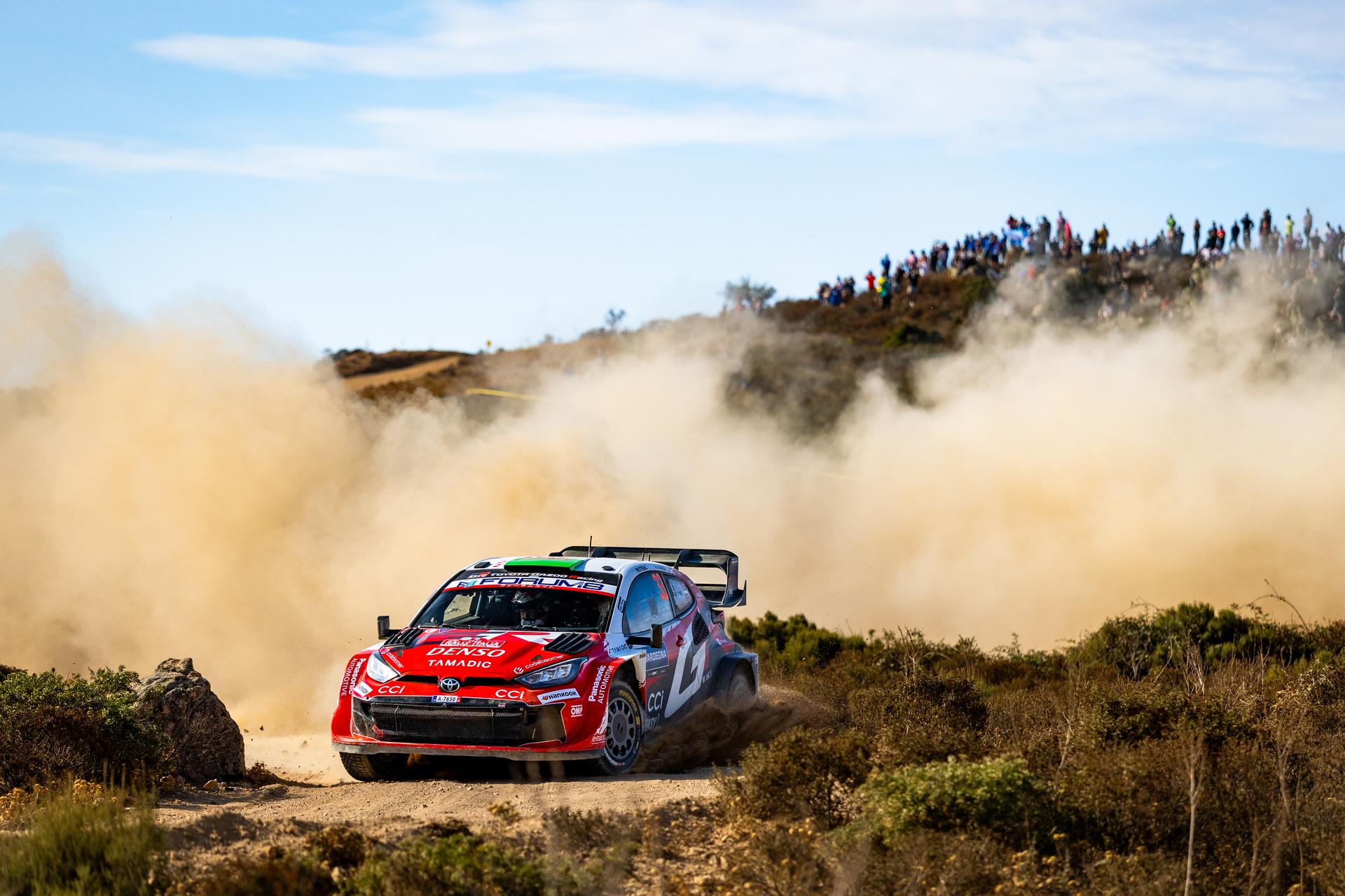 ATTENTION EDITORS - HANDOUT PICTURES - EDITORIAL USE ONLY MANDATORY CREDIT Hyundai Motorsport-   This handout picture, released by Hyundai Motorsport on Friday 2 October 2026 shows Elfyn Evans - Scott Martin during the WRC Rally of Sardinia.    - Belga and Belga editorial board decline all responsability regarding the content of this picture. PHOTO HANDOUT Hyundai Motorsport