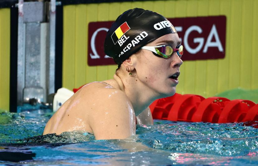 Belgian Florine Gaspard pictured during the Women's 50m Breaststroke at the European Aquatics Short Course Swimming Championships in Lublin, Poland, on Saturday 06 December 2025. BELGA PHOTO NIKOLA KRSTIC