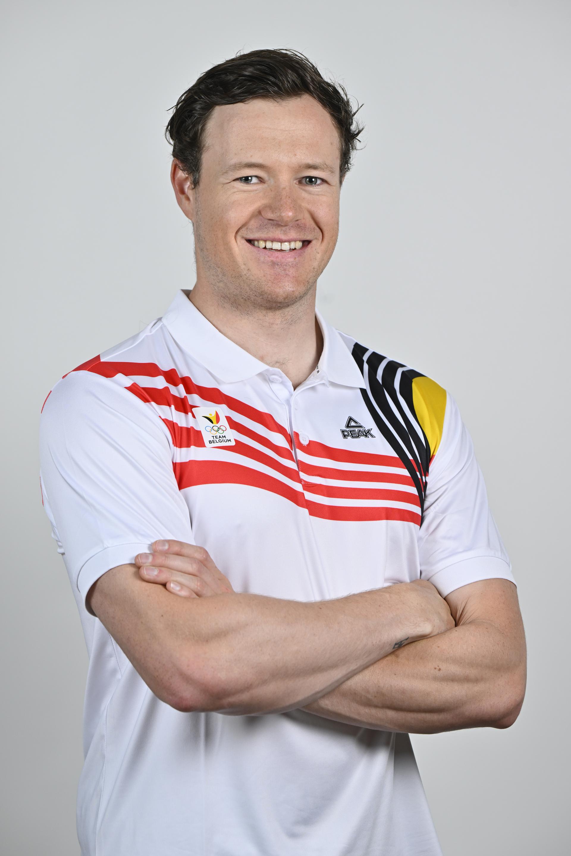 Athlete Armand Marchant poses for the photographer during the annual training camp of Team Belgium (19-25/05), in Rio Maior, Portugal, Friday 23 May 2025. BELGA PHOTO ERIC LALMAND