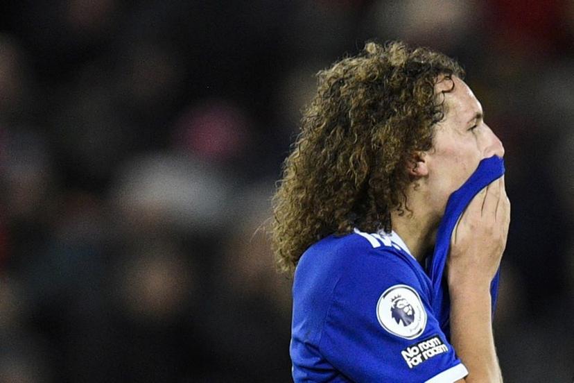 Leicester City's Belgian defender Wout Faes reacts at the end of the English Premier League football match between Liverpool and Leicester City at Anfield in Liverpool, north west England on December 30, 2022. Liverpool wins 2-1 against Leicester City. Oli SCARFF / AFP