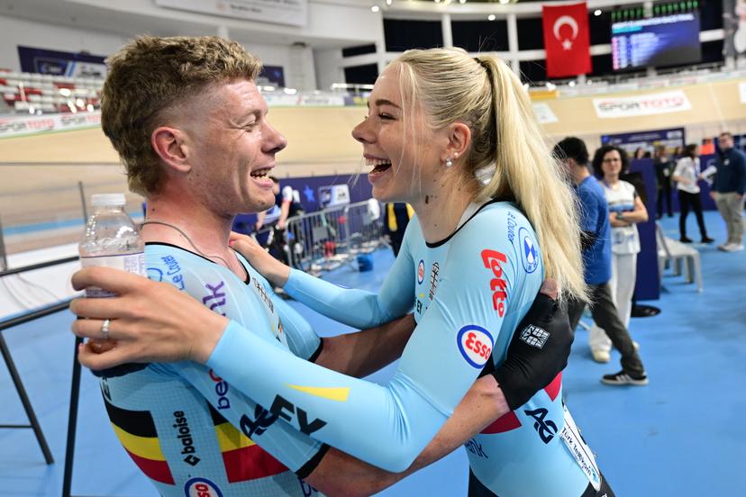 Belgian Jules Hesters of Team Flanders‑,Baloise and pictured after the first day of the 2026 UEC Track Elite European Championships, in Konya, Turkey, Sunday 01 February 2026. The European Championships take place from 01 to 05 February 2026. BELGA PHOTO DIRK WAEM