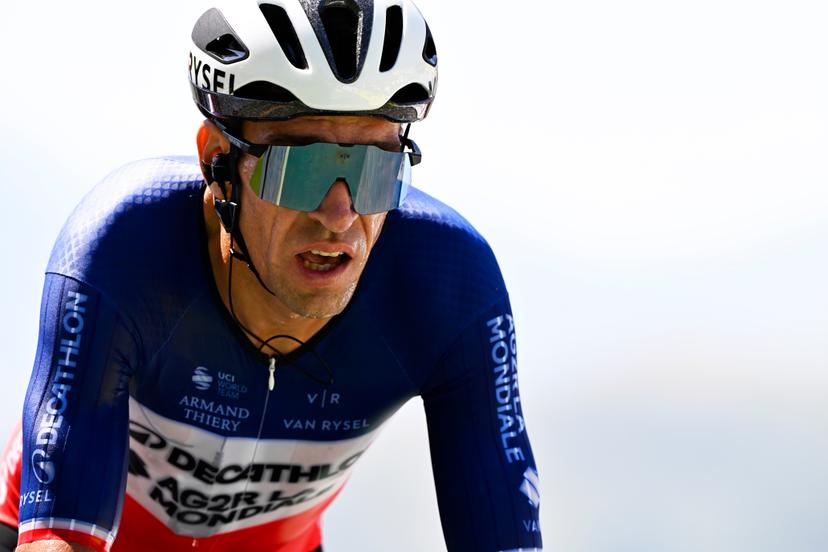 French Bruno Armirail of Decathlon AG2R La Mondiale Team pictured at the finish of stage 13 of the 2025 Tour de France cycling race, an 11km individual time trial from Loudenvielle to Peyragudes, on Friday 18 July 2025 in France. The 112th edition of the Tour de France starts on Saturday 5 July in Lille, France, and will finish in Paris, France on the 27th of July.   BELGA PHOTO JASPER JACOBS