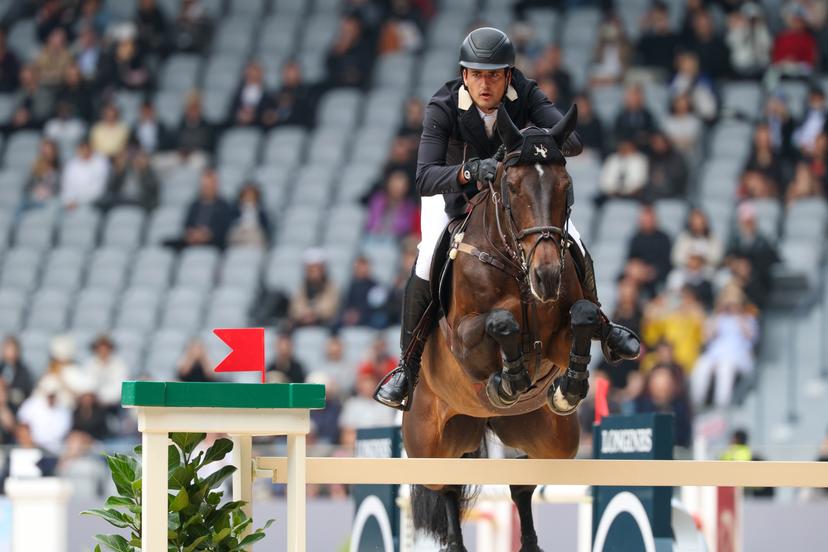 ATTENTION EDITORS - HANDOUT PICTURE RELEASED BY ERIC DUPAIN - EDITORIAL USE ONLY - MANDATORY CREDIT: 'Longines Global Champions Tour'  This handout picture, distributed by Eric Dupain shows Nicola Philippaerts and his horse Katanga van het Dingeshof, who won the Longines Global Champions Tour Grand Prix in Shanghai,  on Sunday 03 May 2026.   *** Belga and Belga Editorial Board decline all responsibility regarding the content of this picture. *** PHOTO HANDOUT LONGINES GLOBAL CHAMPIONS TOUR