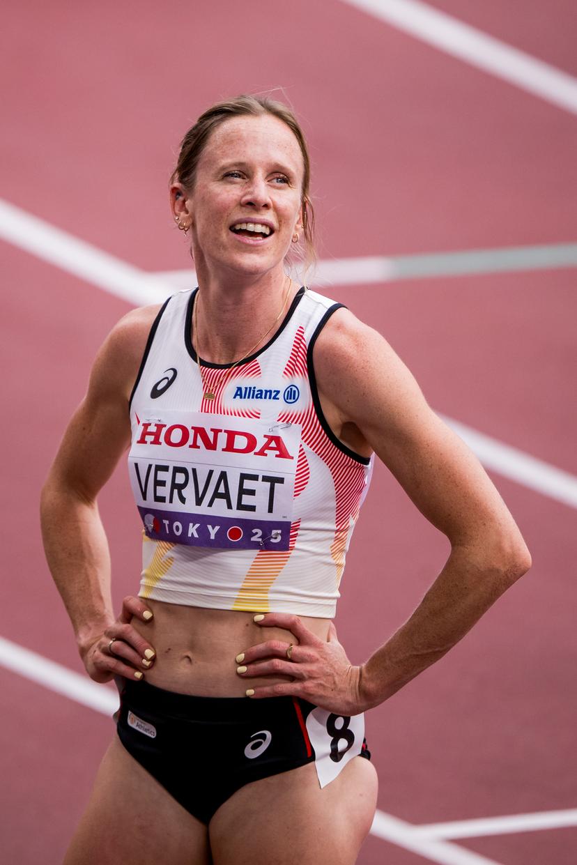 Belgian Imke Vervaet pictured after the World Athletics Championships in Tokyo, Japan, on Saturday 13 September 2025. The outdoor Worlds are taking place from 13 to 21 September. BELGA PHOTO JASPER JACOBS