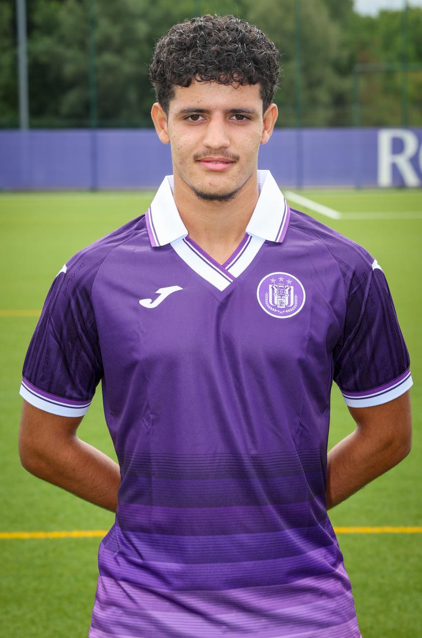 RSCA Futures' Ismael Baouf poses for a portrait picture at the 2025-2026 season photoshoot of Belgian Challenger Pro League team RSCA Futures, Tuesday 22 July 2025 in Brussels. BELGA PHOTO VIRGINIE LEFOUR