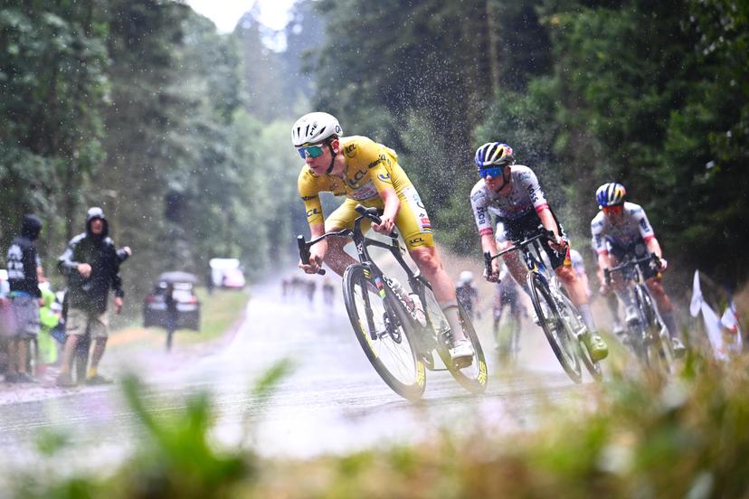 Slovenian Tadej Pogacar of UAE Team Emirates XRG is pictured during stage 14 of the 2026 Tour de France cycling race, a stage of 155km from Mulhouse to Le Markstein Fellering, on Saturday 18 July 2026. The 113th edition of the Tour de France starts on Saturday 4 July in Barcelona, Spain, and will finish in Paris, France on the 26th of July. BELGA PHOTO POOL GREGORY VAN GANSEN