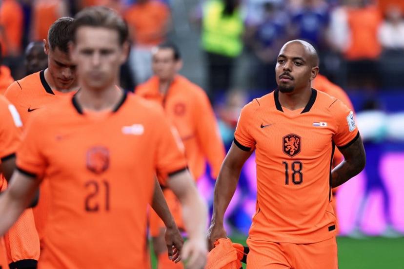 Netherlands' forward #18 Donyell Malen arrives for the 2026 World Cup Group F football match between the Netherlands and Japan at the Dallas Stadium in Arlington on June 14, 2026.   Aric Becker / AFP