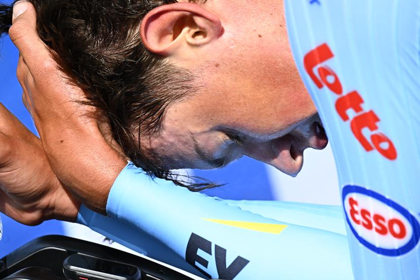 Belgian Matisse Van Kerckhove after the men's U23 individual time trial race (31,3km) at the cycling UCI Road World Championship, in Montreal, Canada, Monday 21 September 2026. BELGA PHOTO JASPER JACOBS
