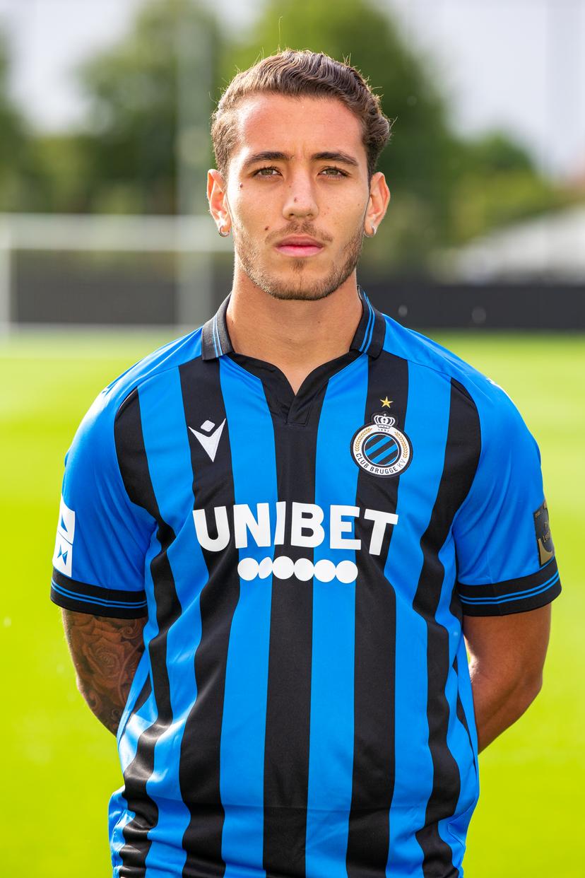 Club's Daniel Perez poses for the photographer during the 2022-2023 photoshoot of Belgian Jupiler Pro League club Club Brugge, Friday 16 September 2022 in Knokke-Heist. BELGA PHOTO KURT DESPLENTER