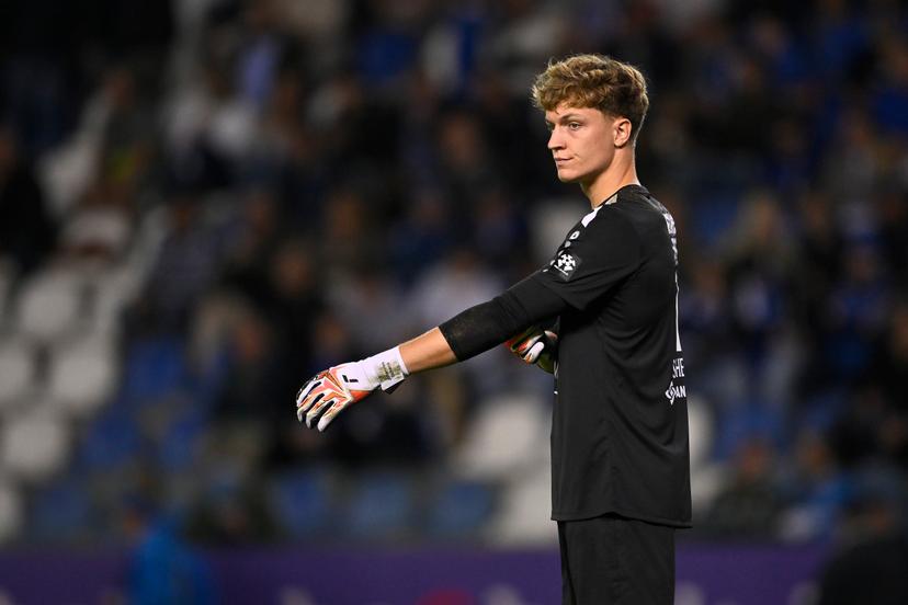 Beveren's goalkeeper Johannes Schenk pictured during a soccer match between KRC Genk and SK Beveren, Friday 28 August 2026 in Genk, on day 4 of the 2026-2027 'Jupiler Pro League' first division of the Belgian championship. BELGA PHOTO JOHAN EYCKENS