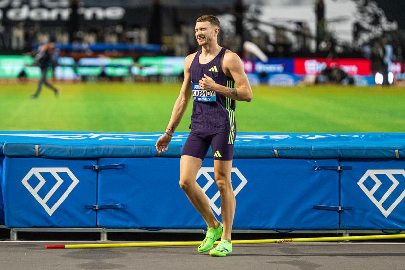 Belgium's Thomas Carmoy pictured during (2R) the 50th edition of the Memorial Van Damme Diamond League athletics event in Brussels, Friday 4 September 2026.  BELGA PHOTO EMILE WINDAL