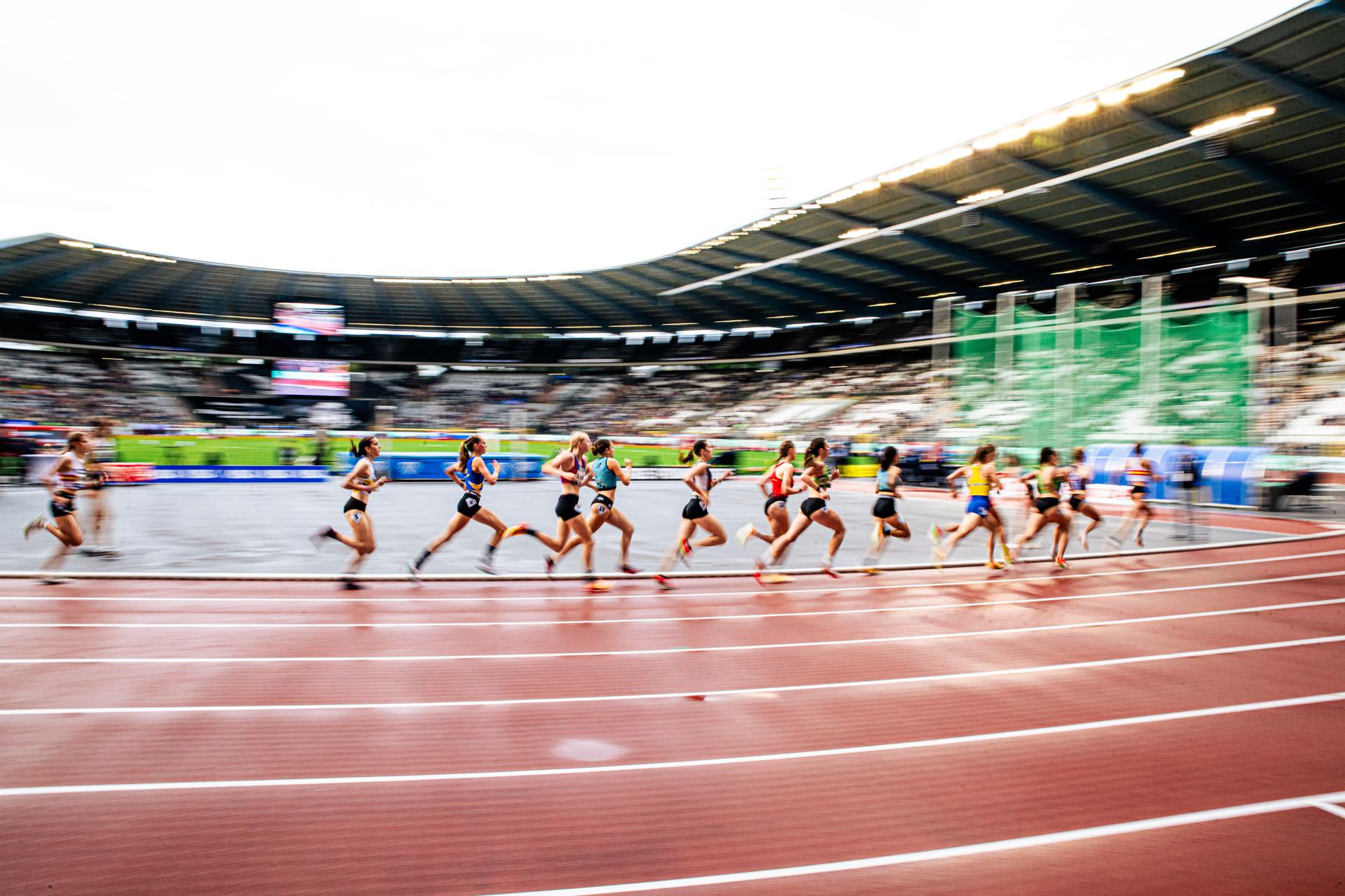 Youth athletes pictured in action ahead of the 50th edition of the Memorial Van Damme Diamond League athletics event in Brussels, Friday 4 September 2026.  BELGA PHOTO EMILE WINDAL