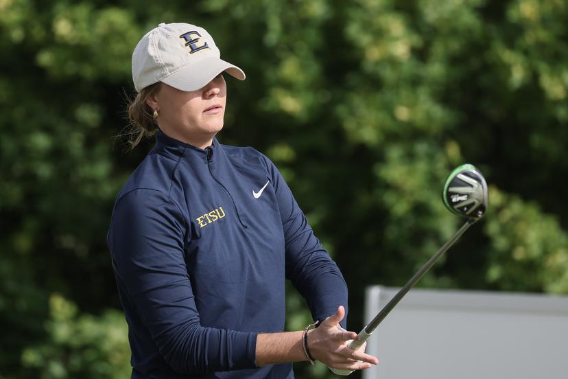 Sophie Bert pictured during the Belgian Ladies Open golf tournament in Wanze, Friday 26 May 2023. BELGA PHOTO BRUNO FAHY